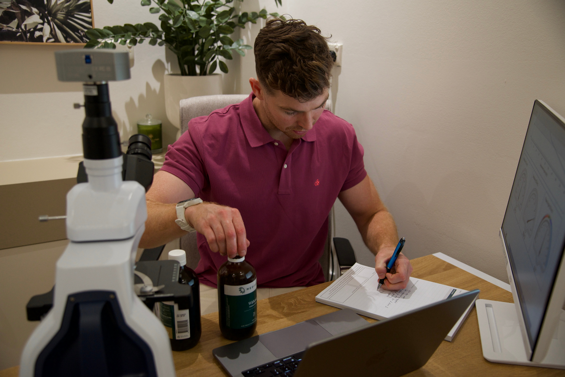 Naturopathic herbal medicine preparation at NXTLVL Health clinic