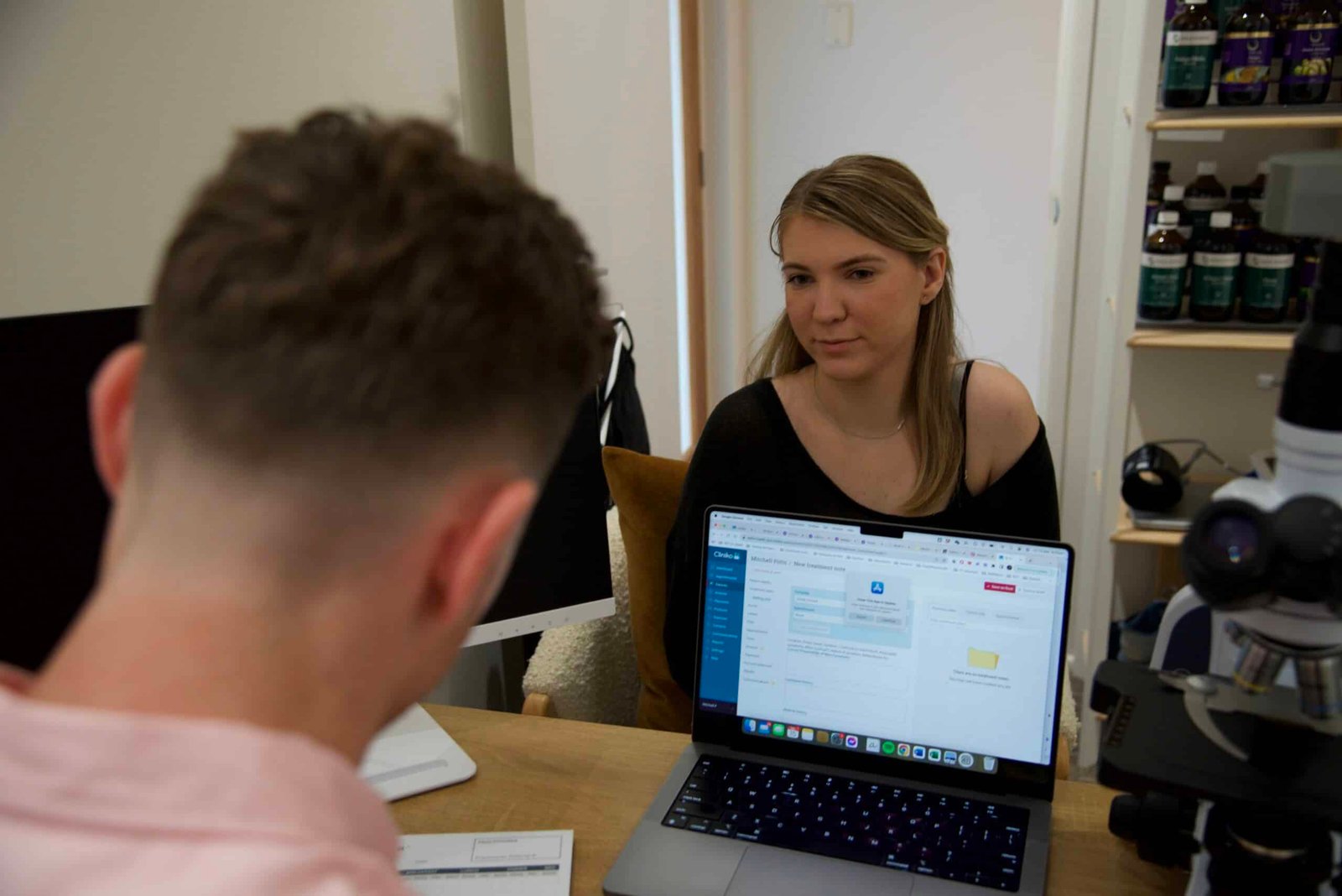 Woman consulting with naturopath for IBS